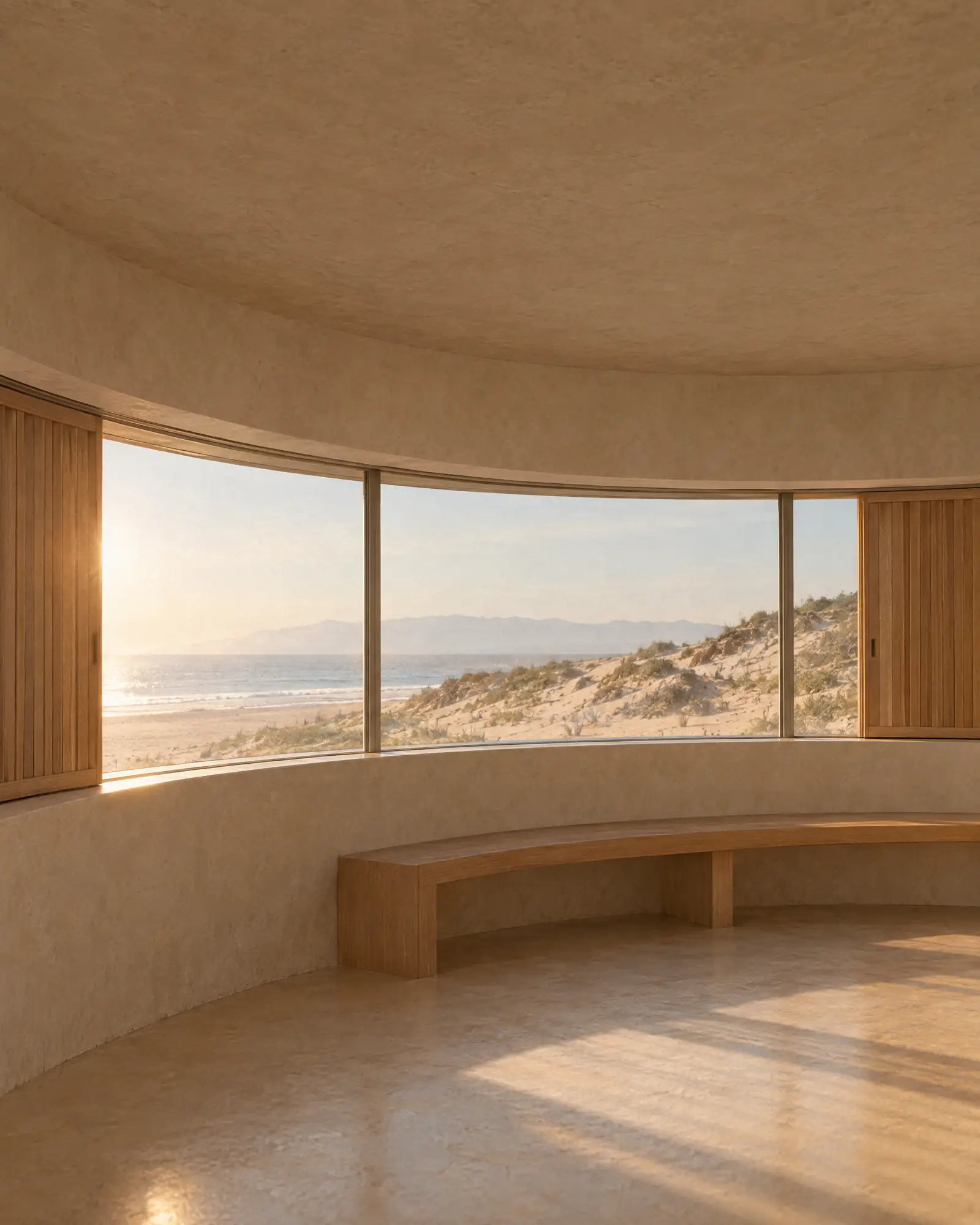The window band, level with the top of the dune