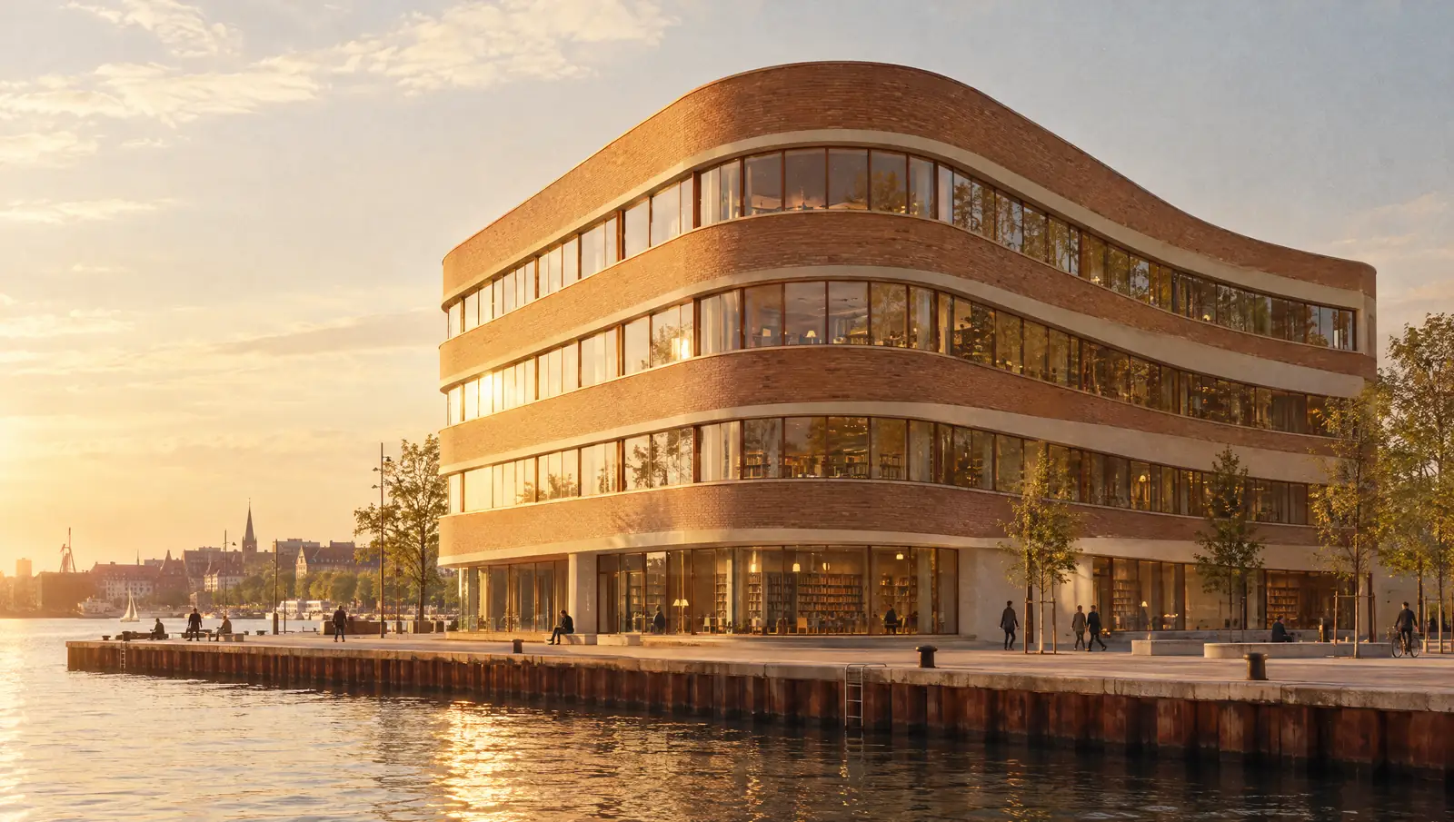 From the public quay on Aarhus Ø