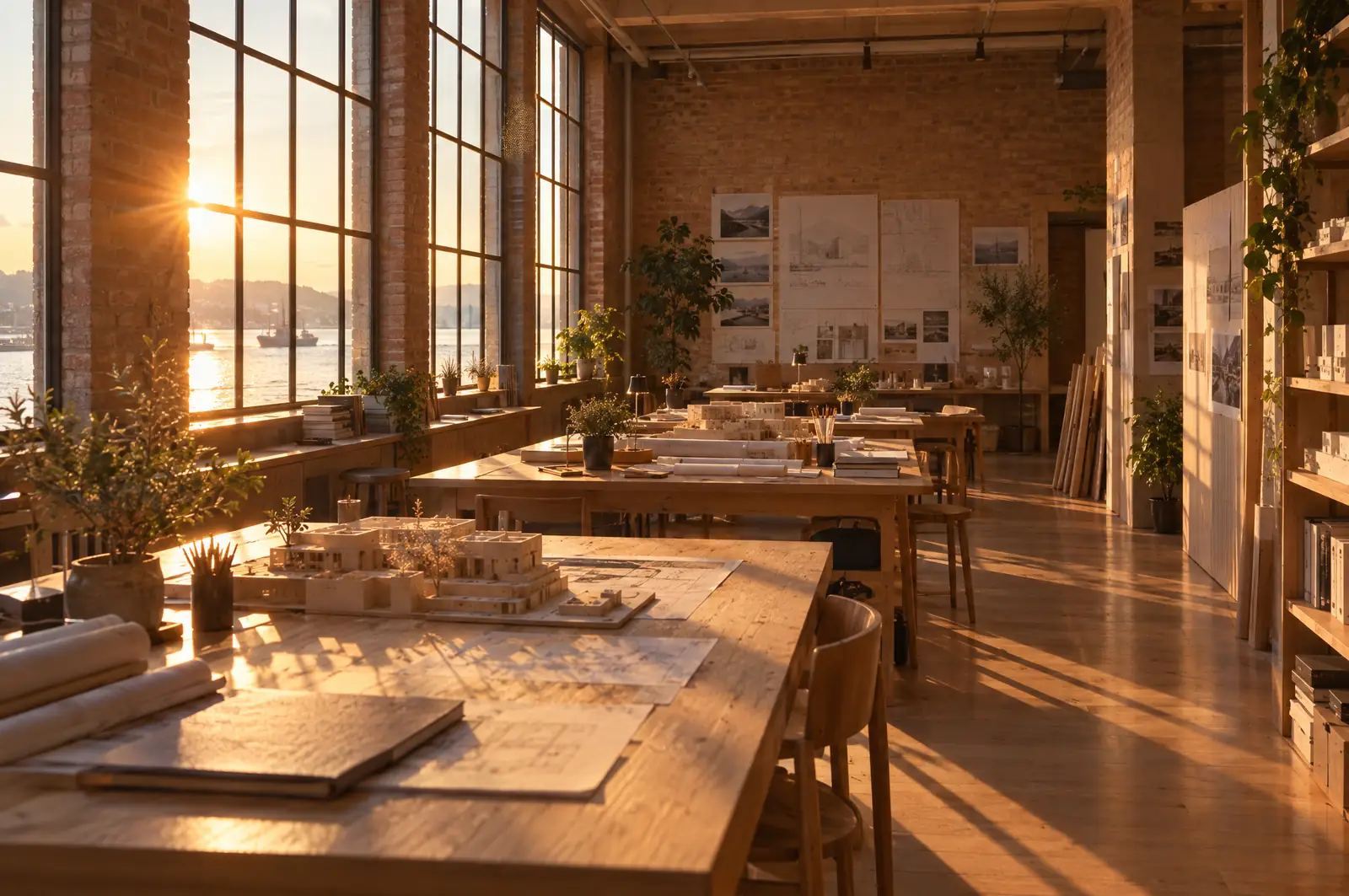 The Oslo studio at Bjørvika, above the fjord