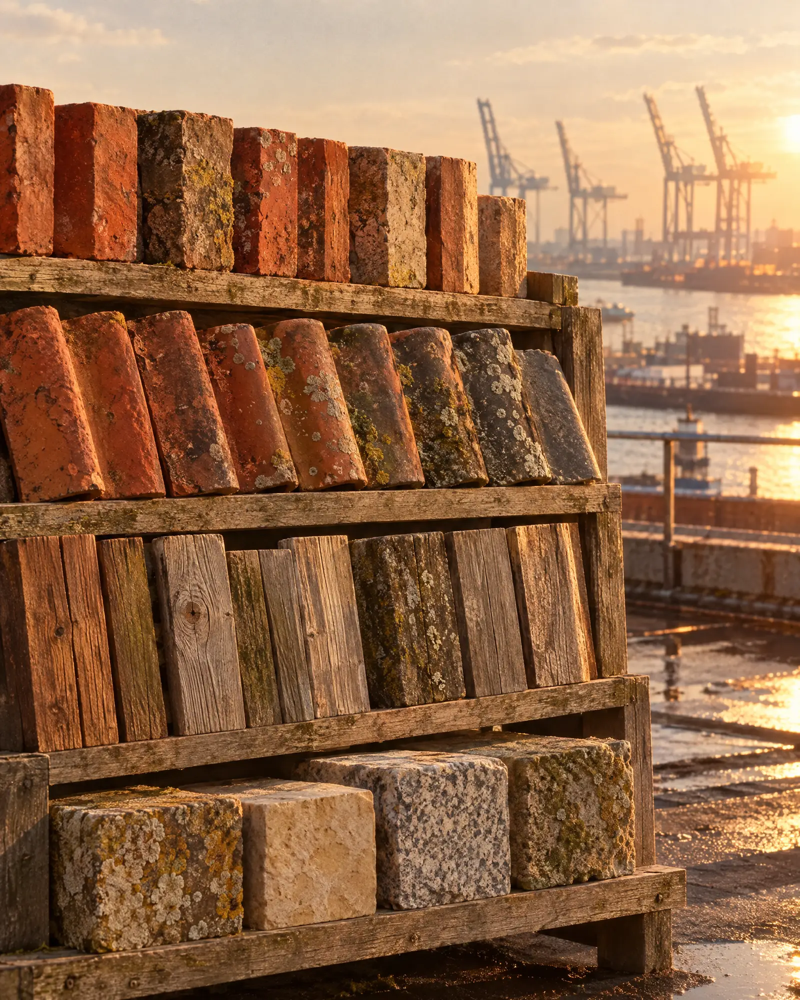 The material atlas, weathering on the roof