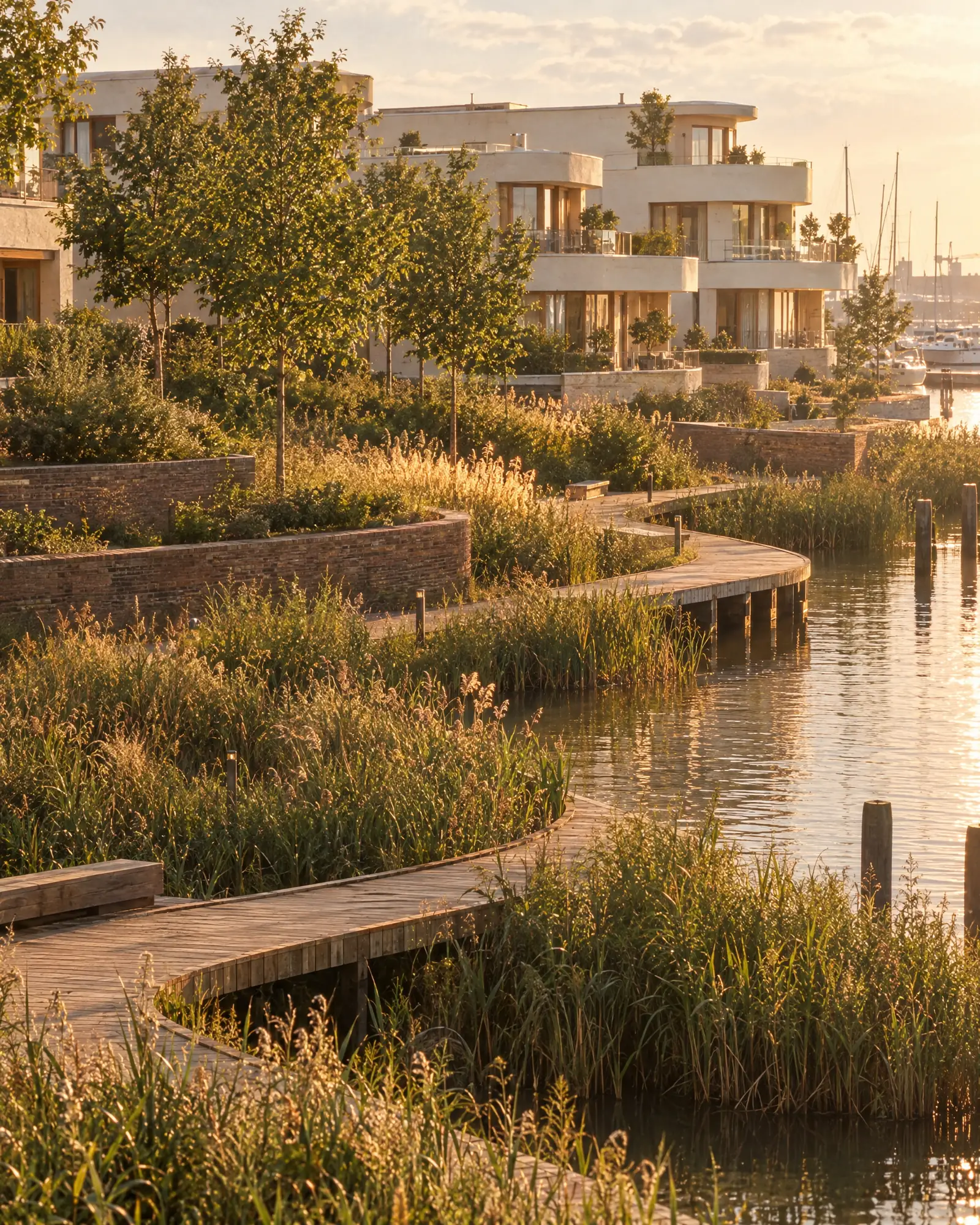 The tidal park at the head of the basin